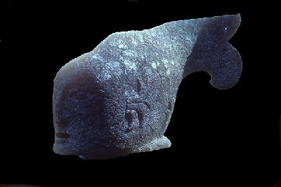 Jack Hastings sculpture fish with human face
