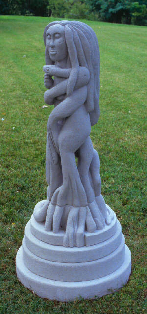 An earth mother garden figure